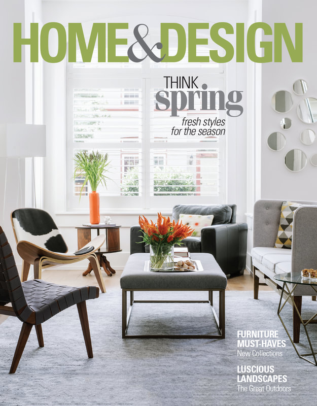 Home & Design Mar/Apr 2018 "New Traditional" Erica Burns "Style Watch" Furniture Trends featuring our Cantilever Side Tables